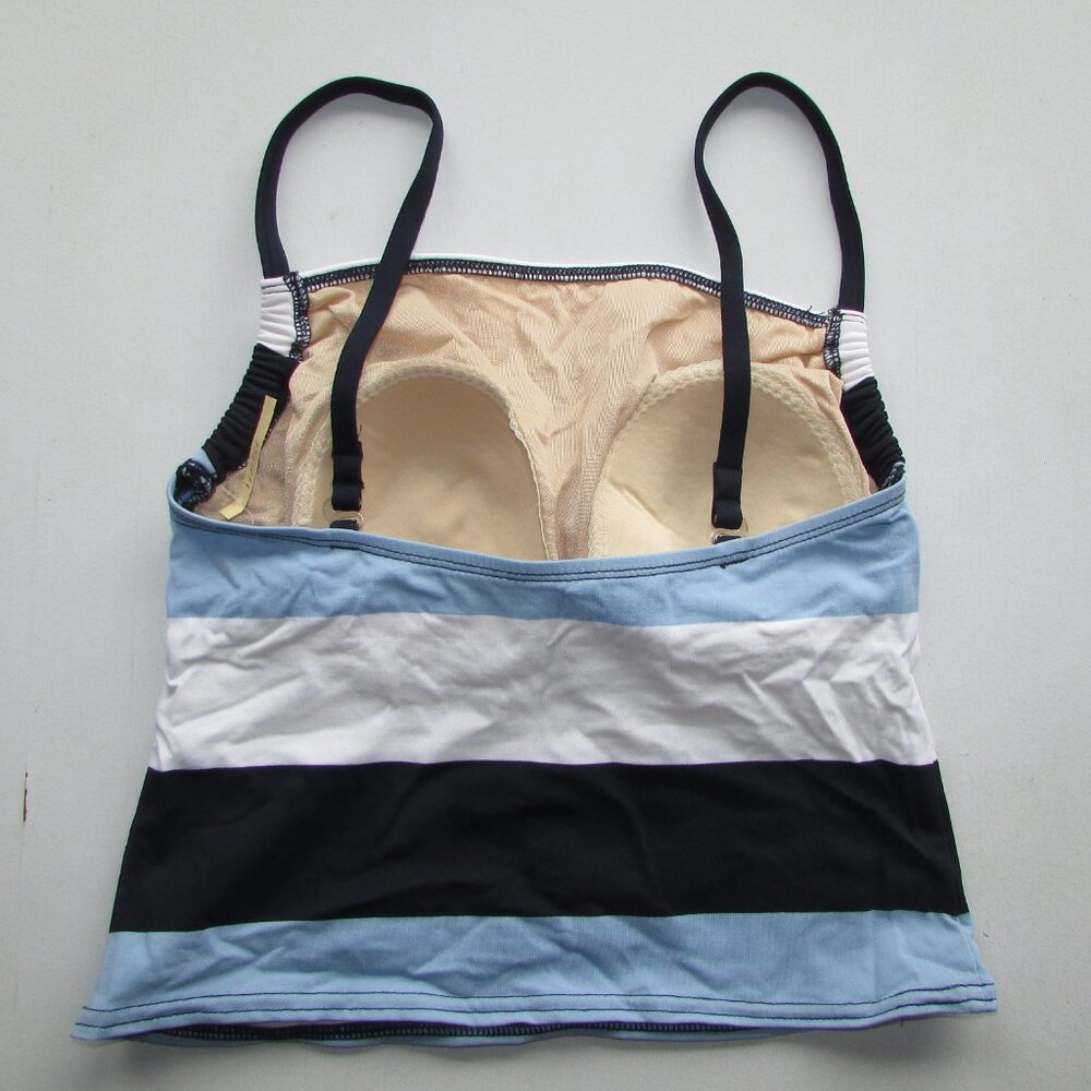 Blue White Striped Tankini Top - Picture 2 of 2
